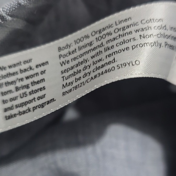 Eileen Fisher‎ Petite Organic Linen Crop Pants Pale Blue Chambray PL - Picture 4 of 11